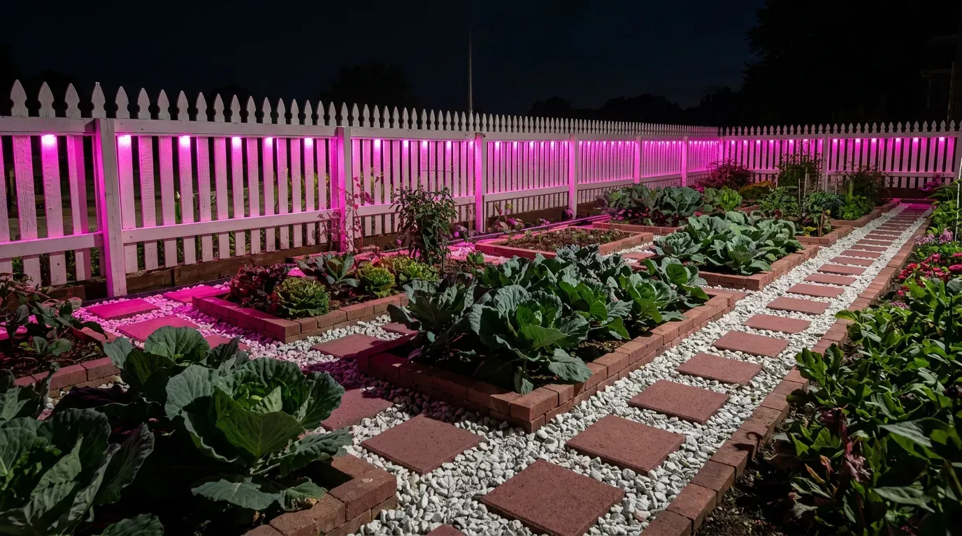 Fence Pink Lighting
