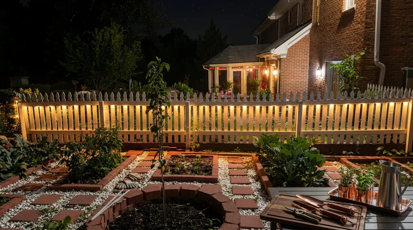 outdoor fence lighting