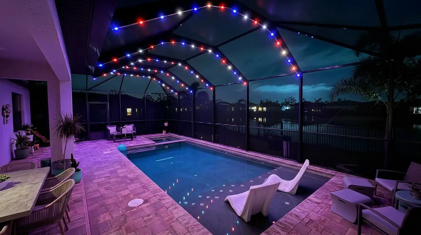 Municipal Pool Cage Lighting Installation Excellence