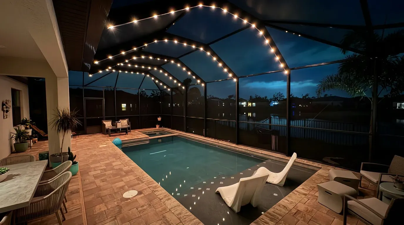 Municipal Pool Cage Lighting Installation Excellence