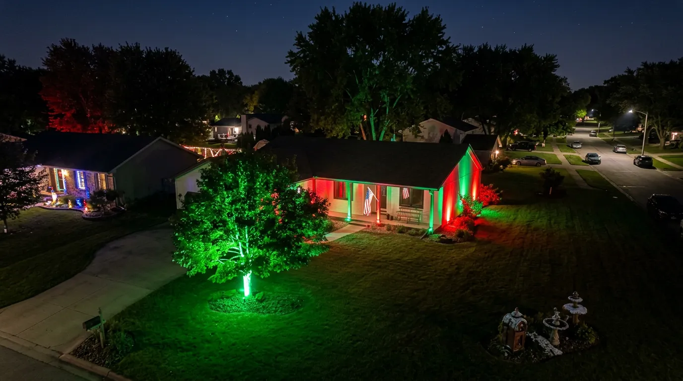 residential landscape christmas lighting
